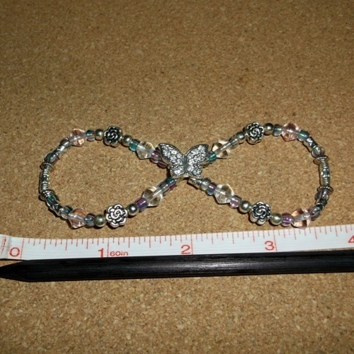 Butterfly Infinity Barrette handmade by Longhaired Jewels